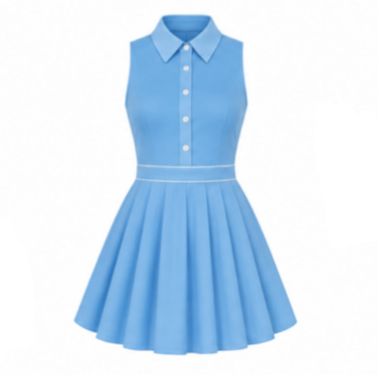 Priscilla Presley 60s Sky Blue Dress