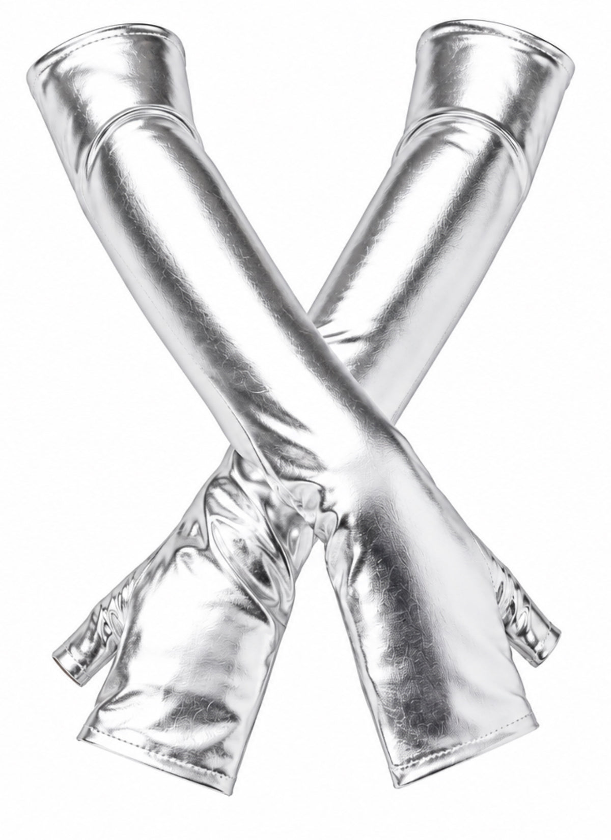 60s Space Age Alien Metallic Gloves