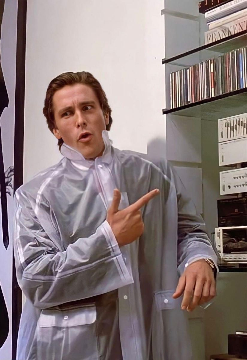 American Psycho Patrick Bateman Raincoat