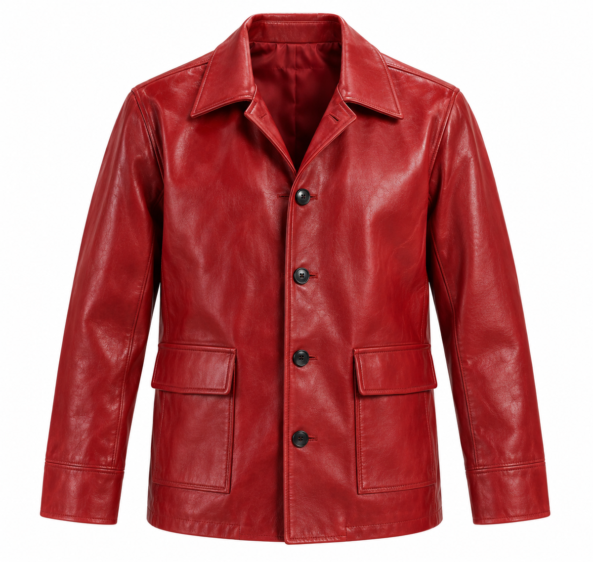 Fight Club Tyler Durden leather jacket and blue t-shirt