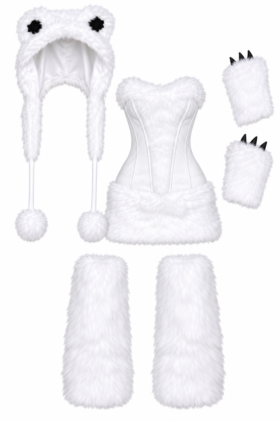Y2K Deadstock Animals White Bear