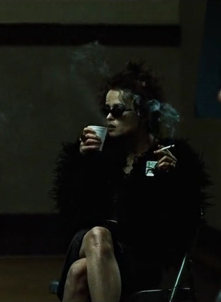 Fight Club Marla Singer Black Fur Jacket