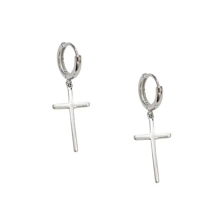 The Craft Nancy Downs Silver Cross Earrings