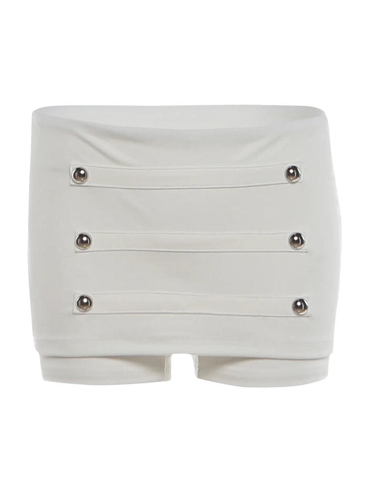 Sailor White Mini Shorts